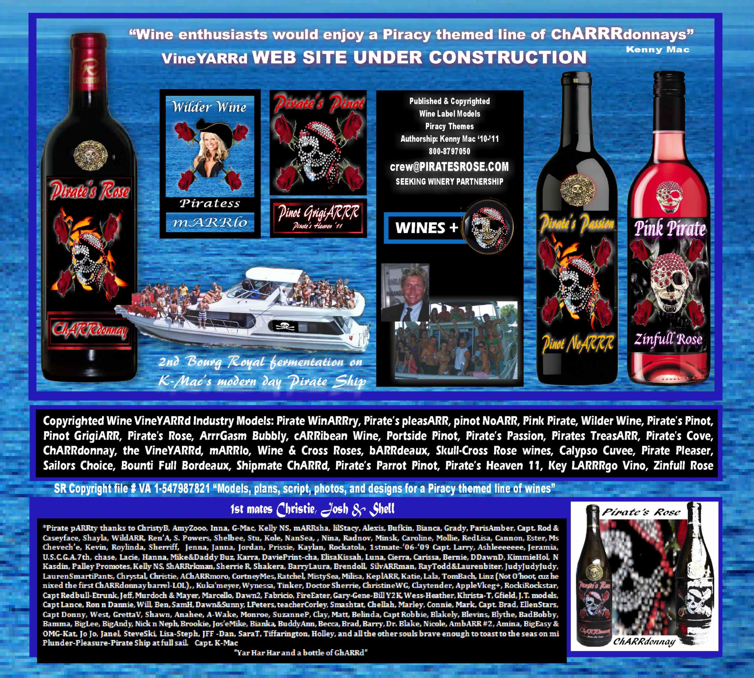 Pirate theme wine line